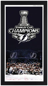 2020 Stanley Cup Tampa Bay Lightning Newspaper Print Framed in Black! Oct 4 2020 - Picture 1 of 1