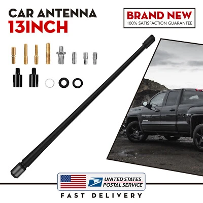 13" Black Antenna Radio AM/FM Mast KIT FITS 2007-2019 Chevrolet Silverado 1500 - Изображение 1 из 4