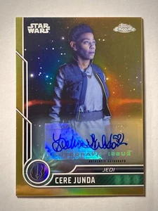 2023 Topps Star Wars Chrome ๐ฅ Cere Junda ๐SP Gold Auto Refractor 2023 #33/50 - Picture 1 of 6