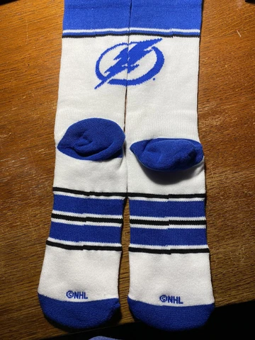 Tampa Bay Lightning Team Crew White Socks 9-13 Cover