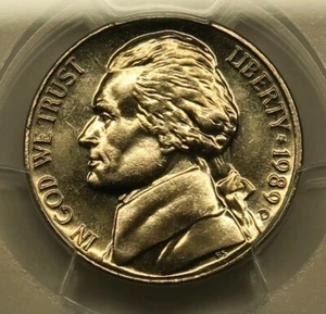 1989 D Jefferson Nickel PCGS MS64FS Free Shipping - Picture 1 of 4