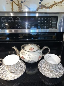 Vintage Price Kensington Silver 25 Year Wedding Anniversary Teapot 24 Oz - Picture 1 of 13