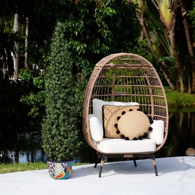 6’ Boxwood UV Resistant Artificial Topiary Tree (Indoor/Outdoor). Retail $174 - Image 1 of 4