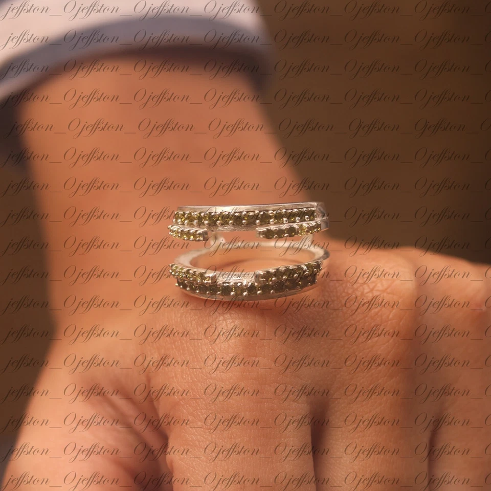 Созданный в лаборатории зеленый турмалин 14 карат белое золото двойная защита усилитель упаковка 1 карат - Изображение 1 из 4