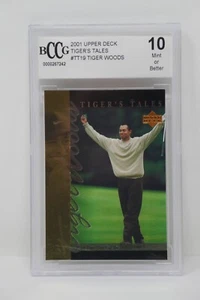 Tiger's Tales 2001 Upper Deck #TT19 Tiger Woods novato BCCG 10 como nuevo o mejor - Imagen 1 de 4