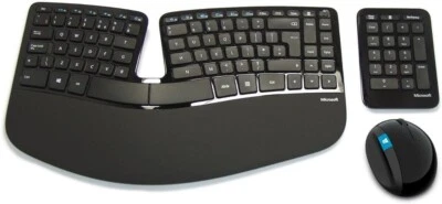 Microsoft L5V-00006 Sculpt Ergonomic Desktop Keyboard Mouse & Numeric PadSet BLK - Image 1 of 3