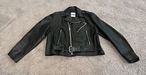Comint Leather Biker Jacket Size 46