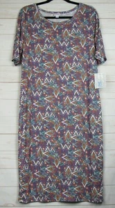 Vestido Julia para mujer Lularoe púrpura jaspeado con multicolor talla XL NUEVO CON ETIQUETAS - Imagen 1 de 3