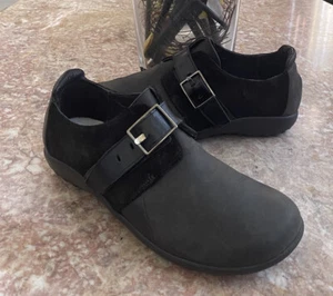 New NAOT Women's Tane Black Nubuck Leather Buckle Strap Loafers Sz 40/US 9, $195 - Picture 1 of 12