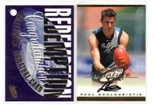 2000 AFL SELECT Y2K DRAFT PICK SIGNATURE - DS12 Paul KOULOURIOTIS (PORT) #026