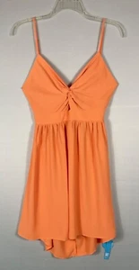 CUPSHE Dress Women's M Orange Sundress Twisted Front Adjust Spaghetti Straps NWT - Picture 1 of 8