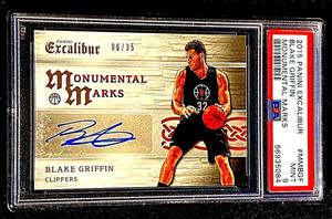 2015 BLAKE GRIFFIN PSA 9 MONUMENTAL MARKS #D /35 PANINI EXCALIBUR AUTO 3350&1635