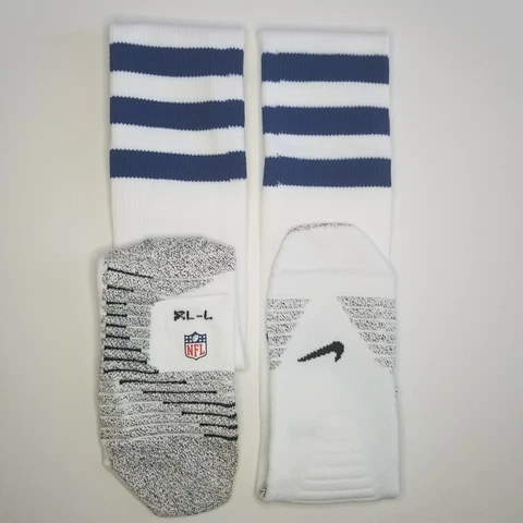 🏈 NEW Nike Grip Indianapolis Colts NFL Football Team Issued Game Socks Size XL Cover