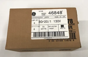 6 PIECES GENUINE G.E. 30R20/FLOOD - BRAND NEW! - Picture 1 of 6