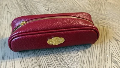 Bolsa superior con cremallera roja BareMinerals bolsa de maquillaje cosmético FÓSIL Foto 1 de 4