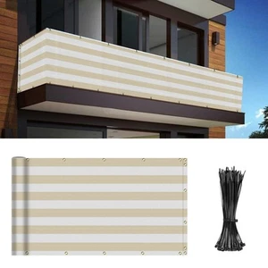 Balcony Privacy Fence Screen 3' x 50' Mesh Windscreen Fencing Shield Cover In... - Picture 1 of 7