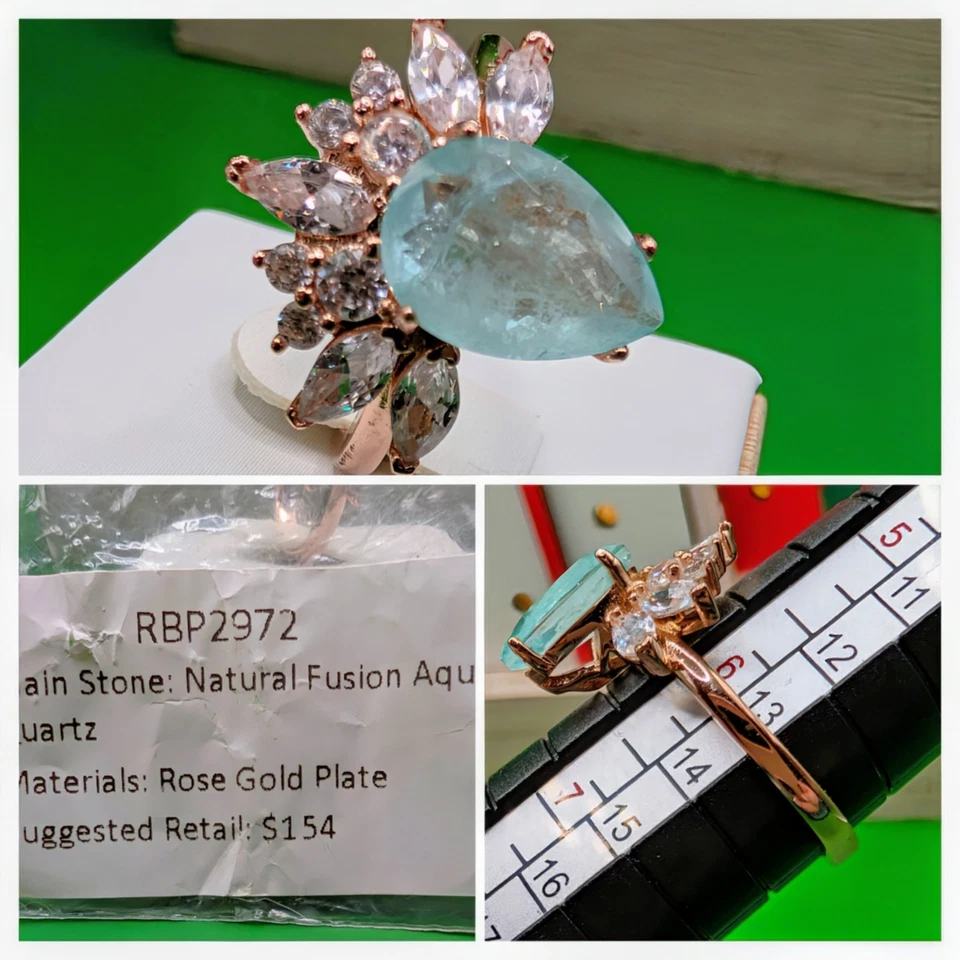 Кварц Bomb Party RBP2972 Natural Fusion Aqua розовое золото ретро размер 6 - Изображение 1 из 1