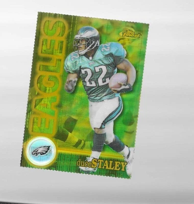 2000 Topps Finest Gold Refractor Duce Staley Card #125 Serial #87/300 - Image 1 of 2
