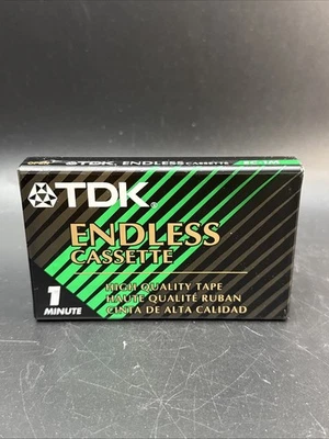 TDK EC-1M Endless Cassette Special Use Blank Audio Cassette - SEALED