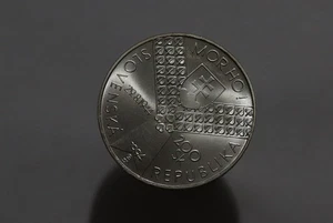 🧭 🇸🇰 SLOVAKIA 200 KORUN 1994 D-DAY SILVER HIGH GRADE B84 #Z3408 - Picture 1 of 2