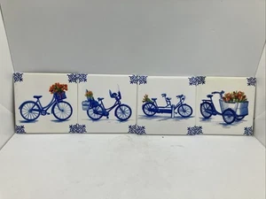 Vintage Heinen Delfts Blauw Coasters Set of 4 - Picture 1 of 10