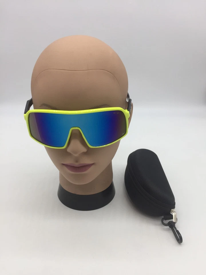 Oakley Sutro Neon Green Unisex Sunglasses Blue Mirrored Lens - Image 1 of 4