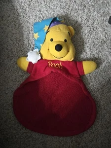 Vtg Mattel Winnie The Pooh Plush Lovey Red Baby Security Blanket Disney - Picture 1 of 5