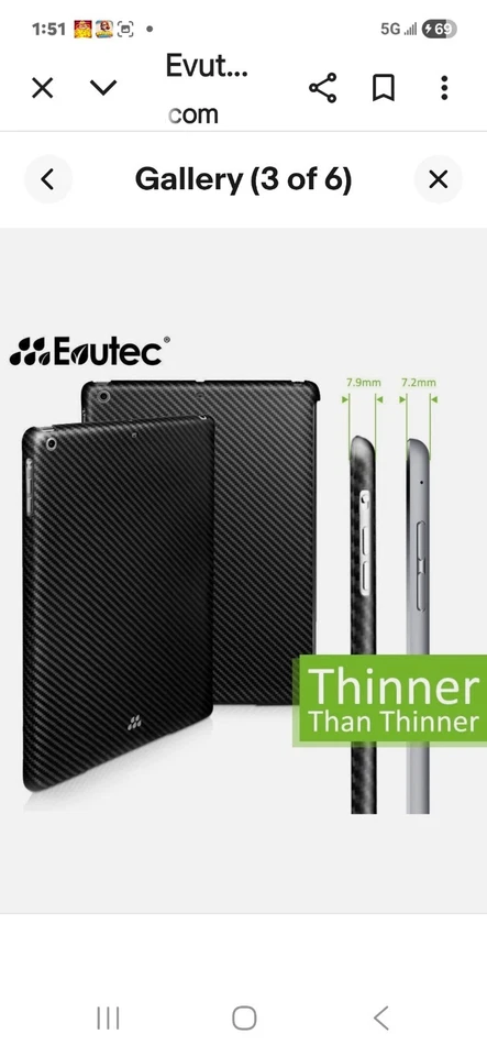 Elegante funda Evutec Karbon serie S para Audi Snap para iPad Foto 1 de 1