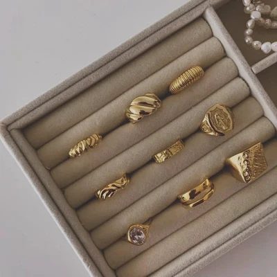 Anillo De Acero Inoxidable Para Mujer Mujer Boda Fiesta Sortija De Regalo Joyería Foto 1 de 4