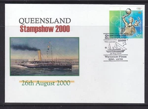 SOUVENIR COVER:   QLD STAMP SHOW 2000  WYNNUM PLAZA - Picture 1 of 1