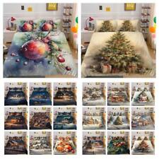 Christmas Tree Gifts Santa Claus Quilt Duvet Cover Set Home Textiles Super King