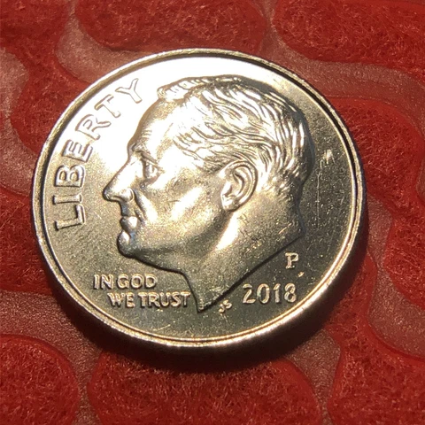2018 (P)  US Roosevelt Dime "FREE SHIPPING" Cover