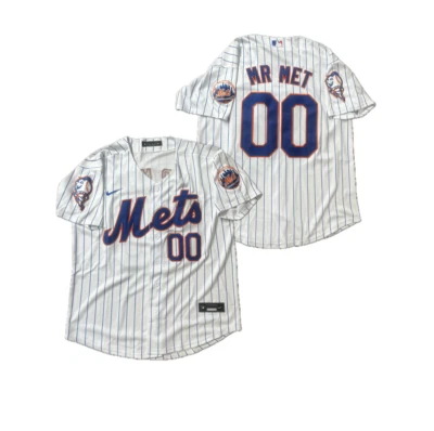 MR. MET 男式纽约梅斯主场棒球球衣 Pete alonso Francisco Lindor — 第 1/4 张图片