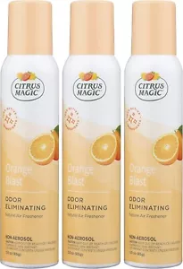 Citrus Magic Air Freshener Spray, Orange Blast, 3 oz, Pack of 3, Odor Eliminator - Picture 1 of 9