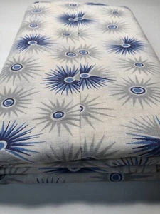 Tela de Retroalimentación de Algodón De Colección Años 30 Azul Gris Blanco Starburst 2 Piezas cosida - Imagen 1 de 8