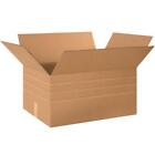 Myboxsupply 24 X 18 X 12" Multi-Depth Corrugated Boxes, 10 Per Bundle