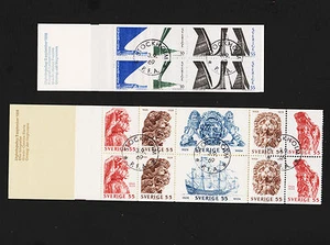 X2 1969 Sweden Booklet Sc#824a & 830a Complete Used With FDC Cancels - Picture 1 of 3