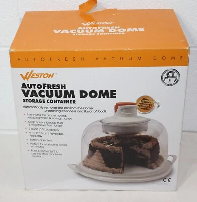 ¡NUEVO EN CAJA! Contenedor de almacenamiento de alimentos con cúpula al vacío Weston Autofresh, ¡ideal para panes! Foto 1 de 4
