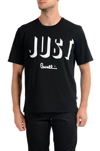 Just Cavalli Men's Black Graphic Print Crewneck T-Shirt Sz S M L XL 2XL - Picture 1 of 6