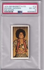 MICHAEL JACKSON -- 1974 GEO. BASSETT & CO. -- #12 -- POP STARS -- PSA EX-MT 6