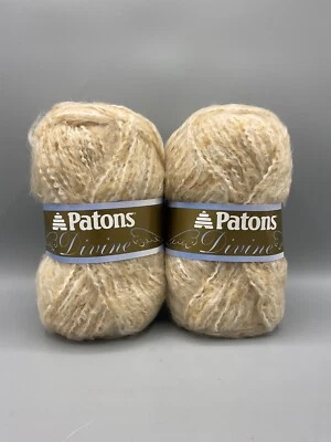 Lote de 2 Madejas de Patones Divino Bronceado Claro Suave Hilo Tierra Acrílico Lana Mohair Foto 1 de 4
