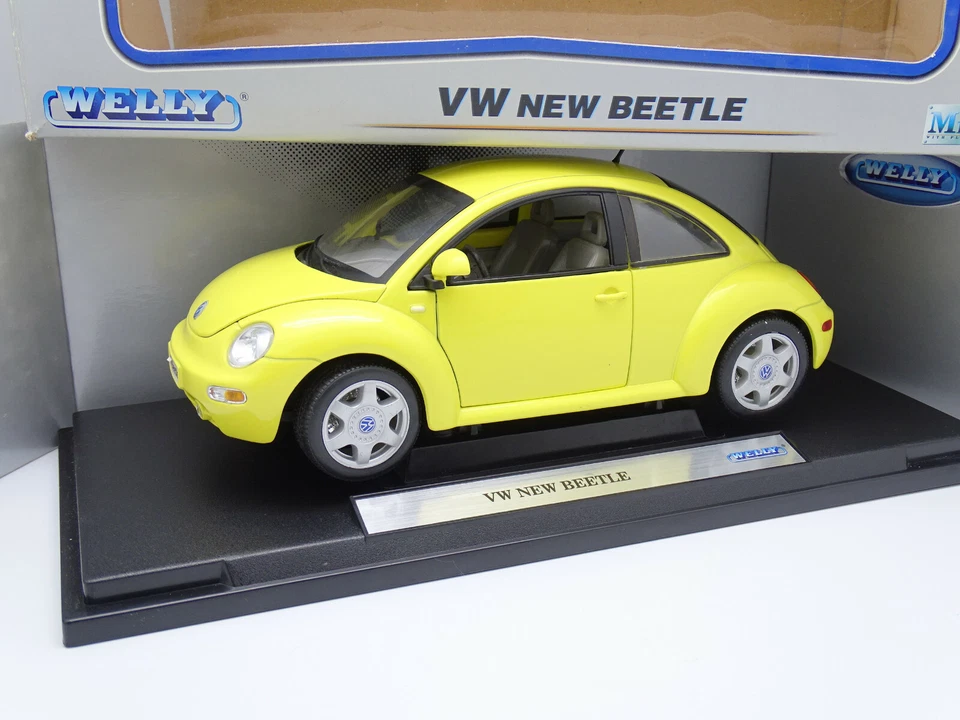 Welly 1/18 - VW New Beetle Giallo - Immagine 1 di 1