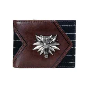 The Witcher Lion's Head 3D Metal Logo Inspired Mixed Material Bifold Wallet W/ID - Picture 1 of 4
