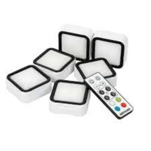 Defiant 6-Pack LED Accent Lights with Remote Control 4 Colors, Timer NEW - Picture 1 of 1