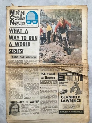 Motor Cycle News - 12 May 1971 - Austrian GP, BMW R60/5 - Vintage Newspaper - Image 1 of 4