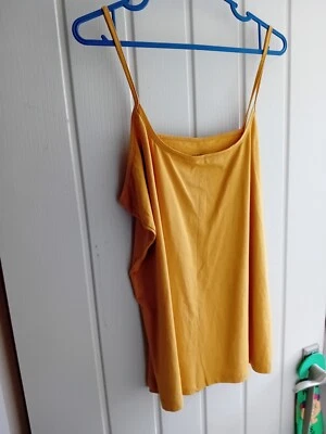 Women's Beautiful Basics By Peacocks Stretch Cami, Mustard Top, Size 22 - Image 1 of 4