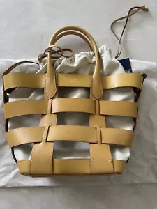 Neue Ralph Lauren Polo Leder Medium Basket-Weave Tasche. 798 $. - Bild 1 von 15
