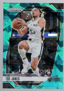 TRE JONES 2024-25 Panini Prizm TEAL CRACKED ICE San Antonio Spurs #61 - Picture 1 of 2