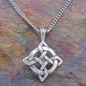 CELTIC Necklace CIRCLE of GOOD LUCK Pendant Lucky Charm sterling silver 925 - Picture 1 of 4