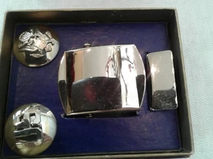 Korean war domedGeneral Staff  set buckels tip and domed insignia - Picture 1 of 1